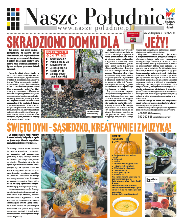 Strona tytułowa gazety Nasze Południe
